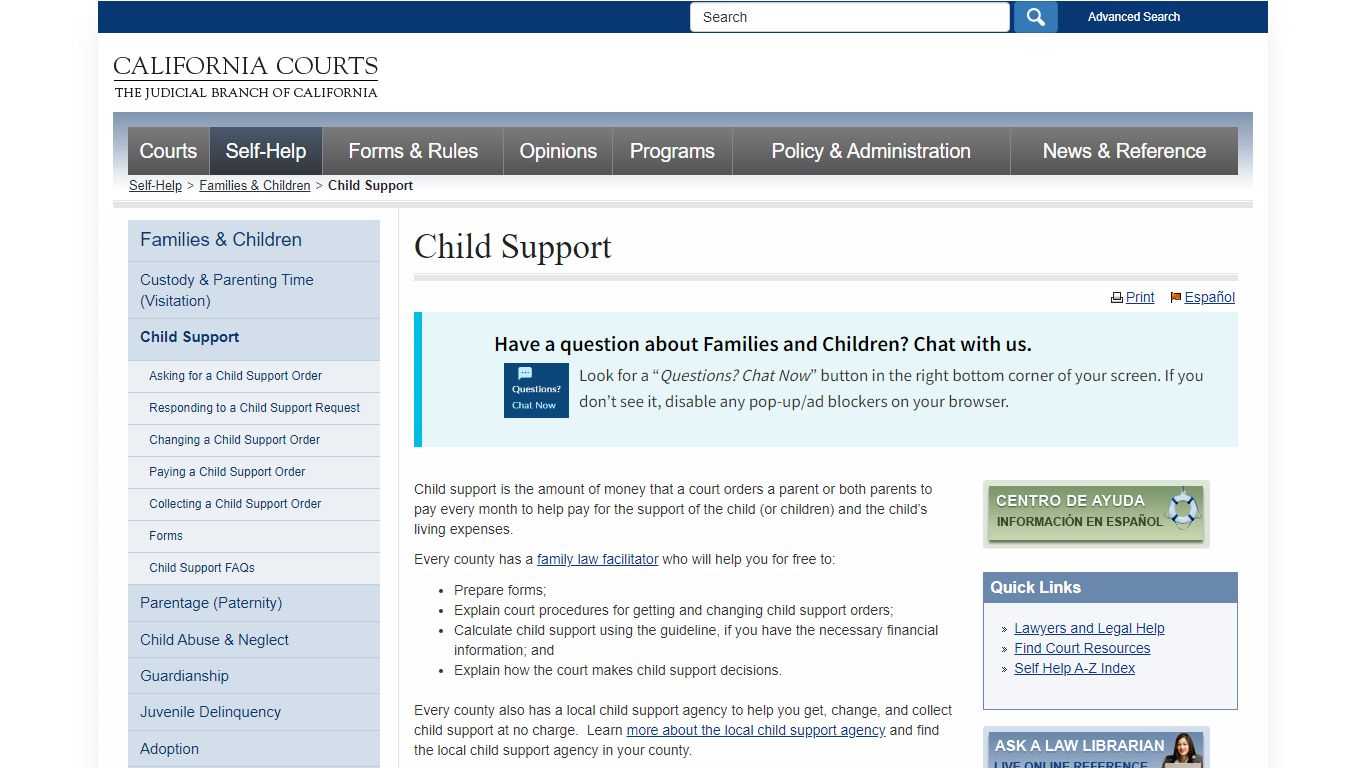Child Support - support_famlaw_selfhelp - California