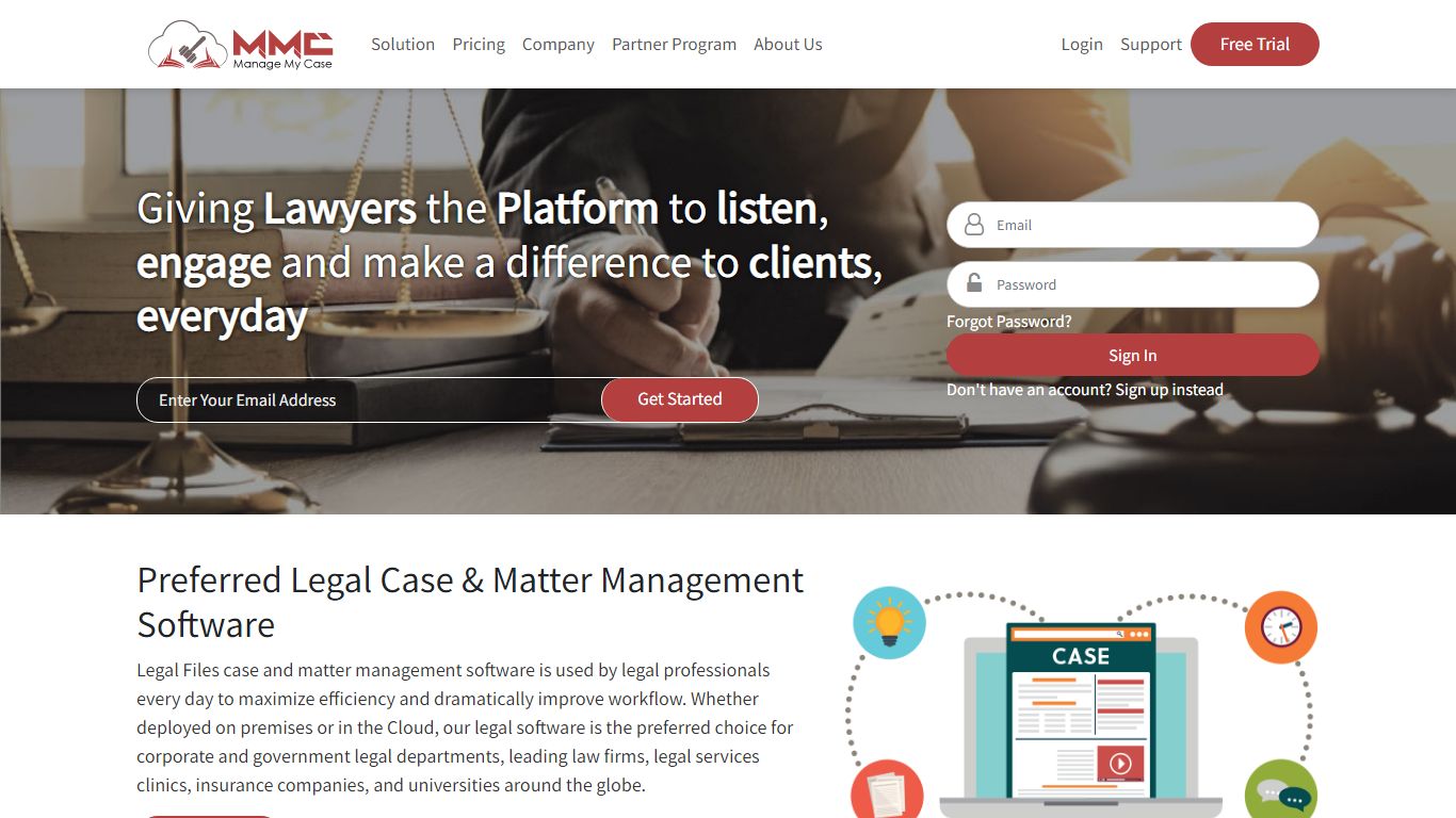 Manage my case (MMC) legal software for Lawyers & Law Firms